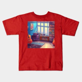 Playful Guitarist Friend Music Life in the 80s Kids T-Shirt